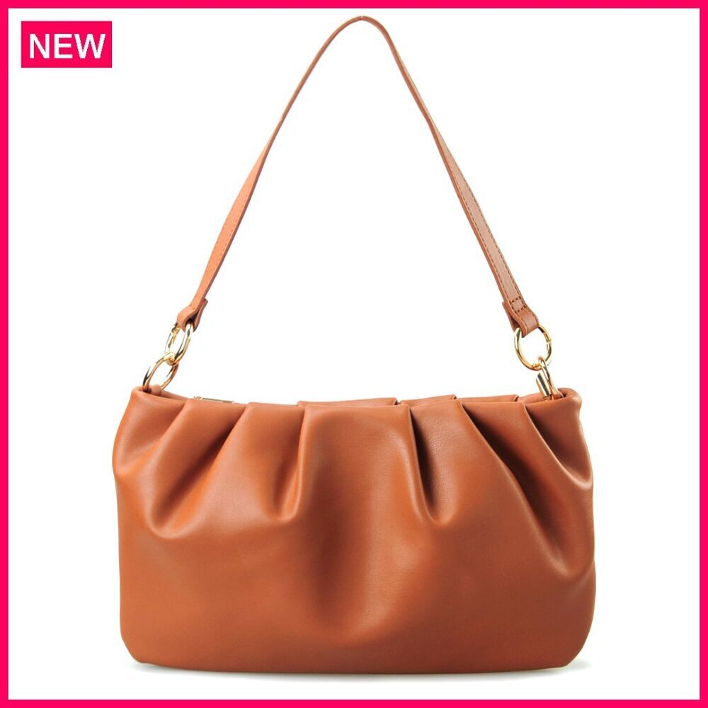 Soft Vegan Leather Hobo Bag Convertible Clutch Crossbody 3 Ways to Wear